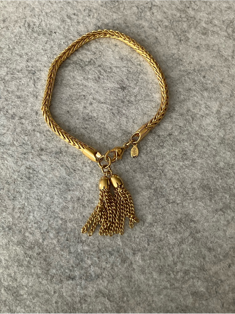 Premier Design Vintage Gold Tone Tassel Bracelet